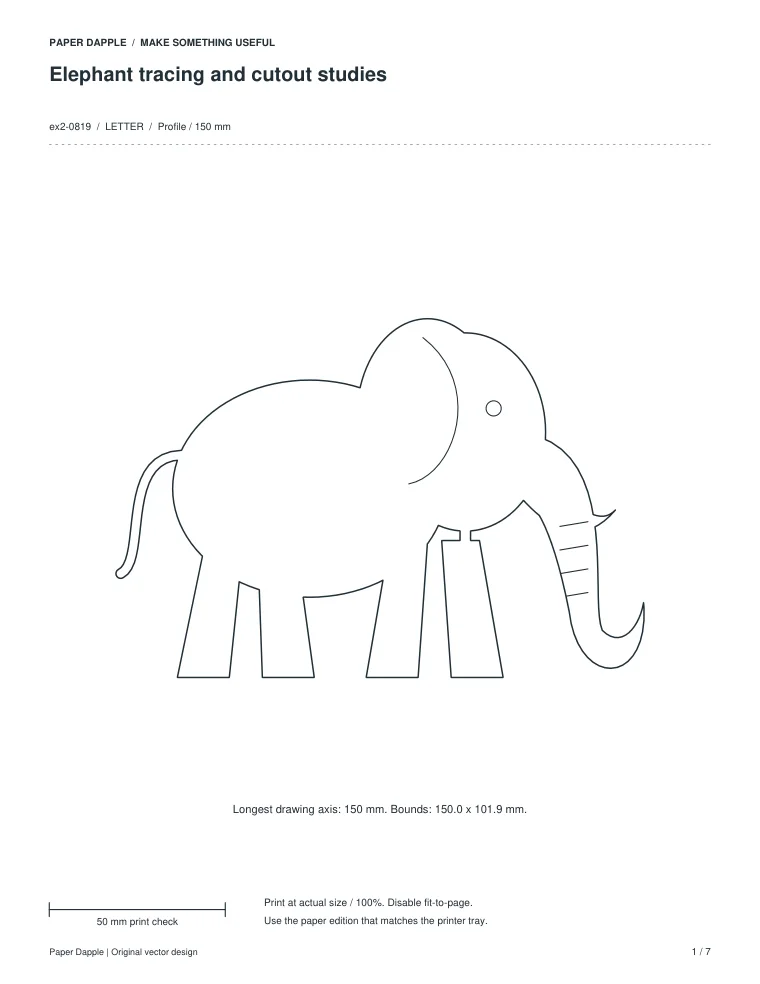 Preview of Elephant tracing and cutout studies