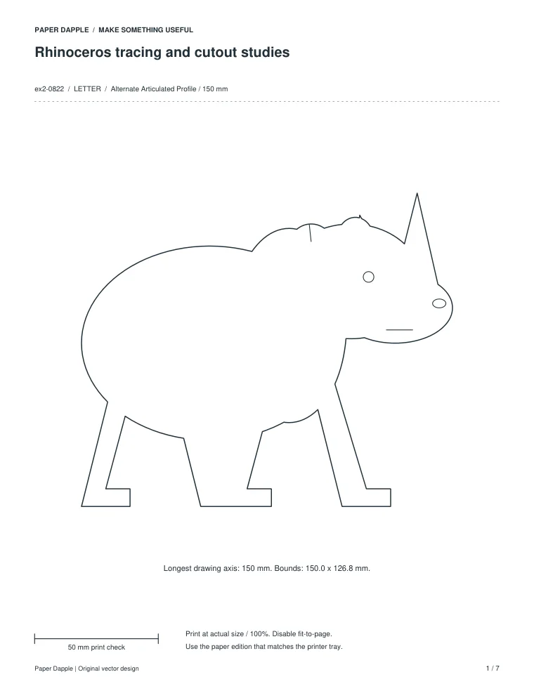 Preview of Rhinoceros tracing and cutout studies