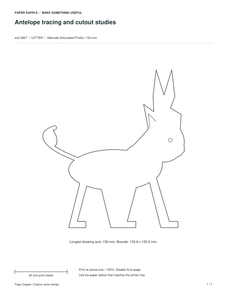 Preview of Antelope tracing and cutout studies