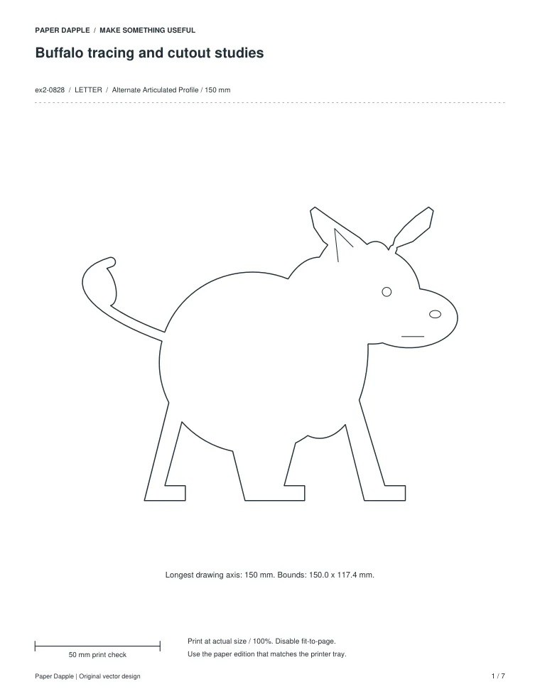 Preview of Buffalo tracing and cutout studies