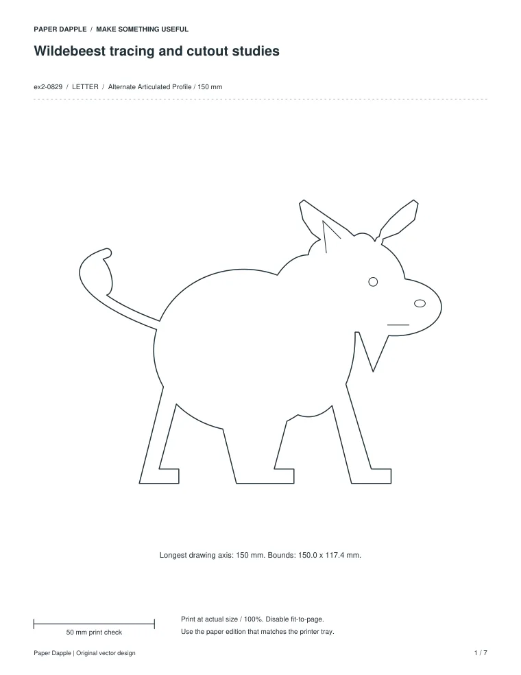 Preview of Wildebeest tracing and cutout studies