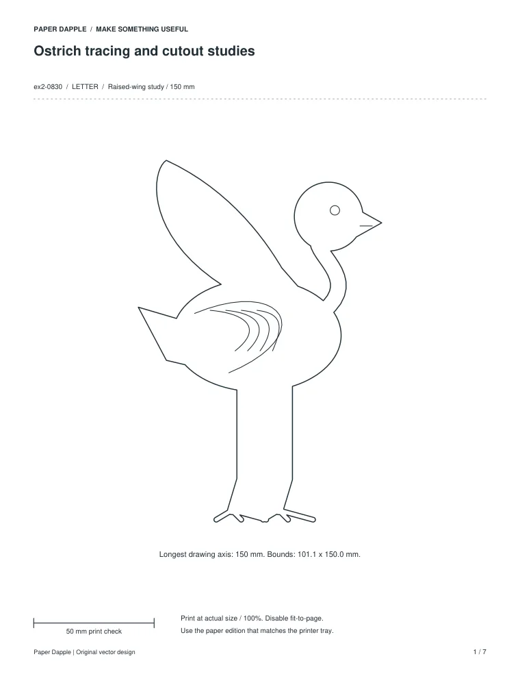 Preview of Ostrich tracing and cutout studies