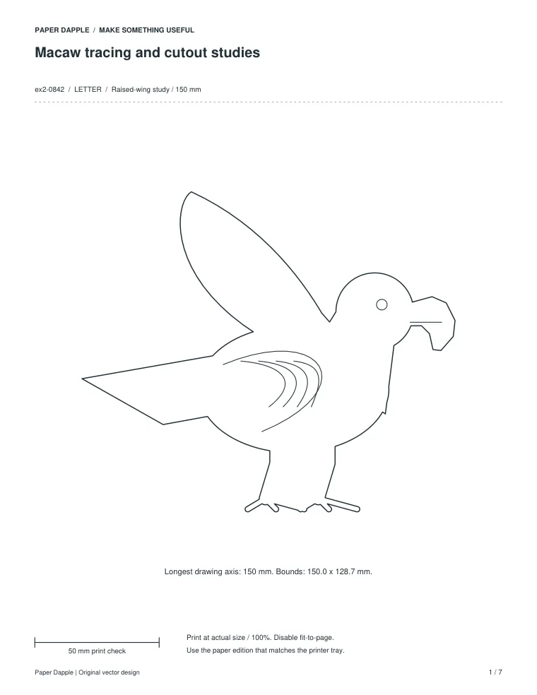 Preview of Macaw tracing and cutout studies