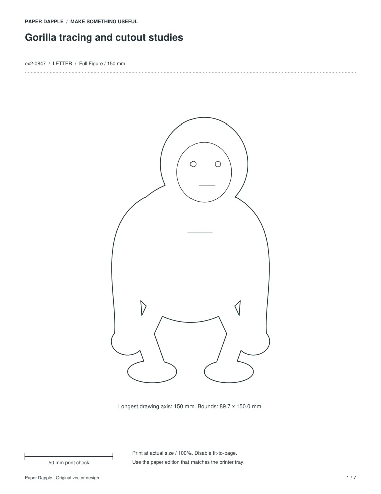 Preview of Gorilla tracing and cutout studies