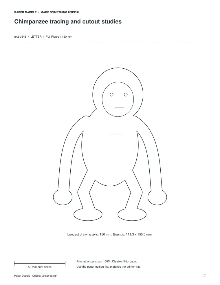 Preview of Chimpanzee tracing and cutout studies
