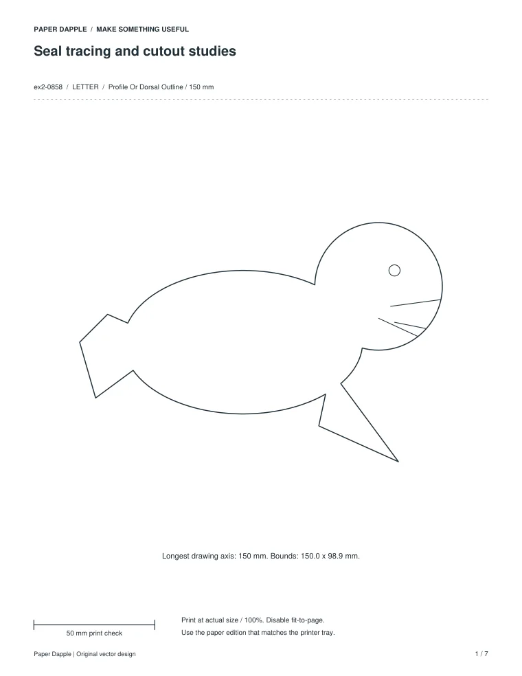 Preview of Seal tracing and cutout studies