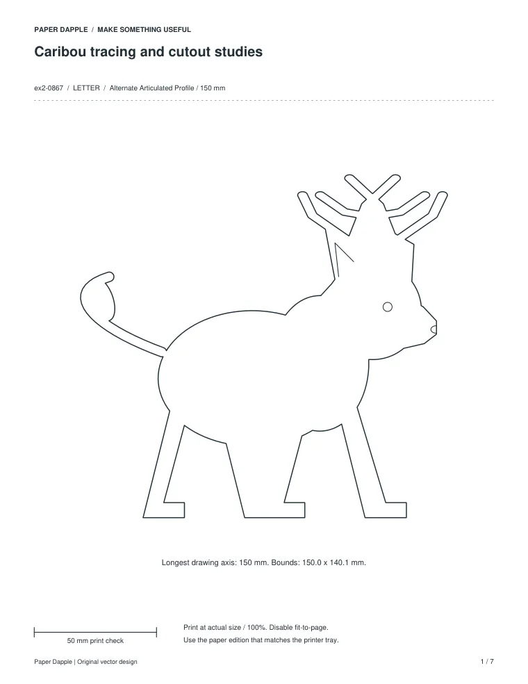 Preview of Caribou tracing and cutout studies