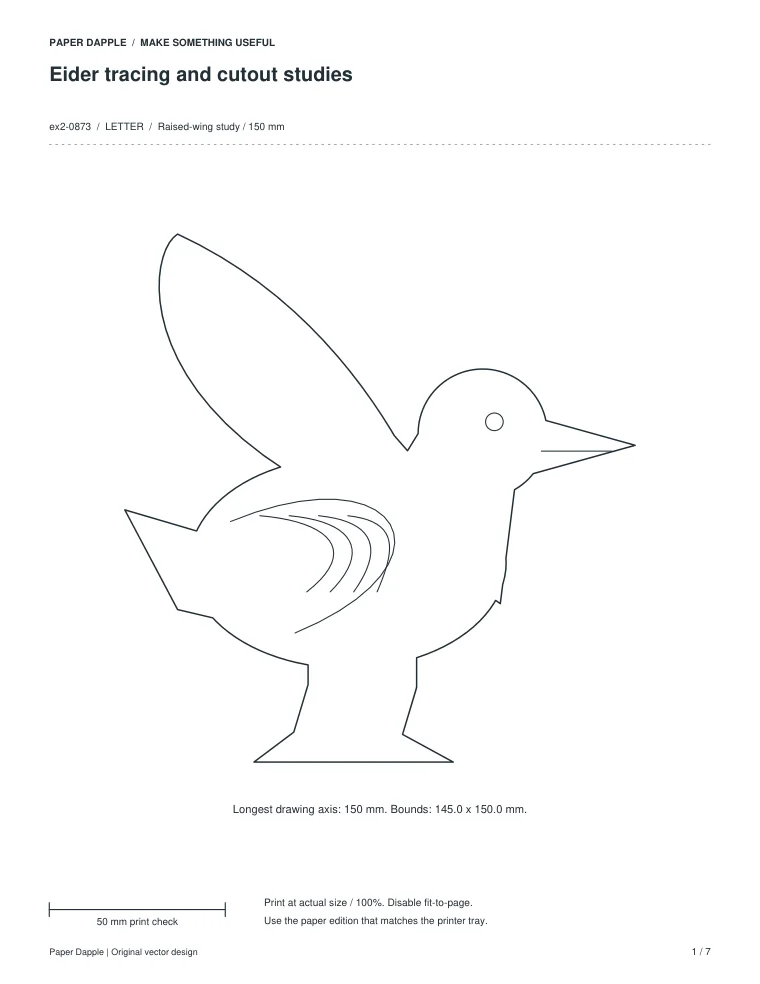 Preview of Eider tracing and cutout studies