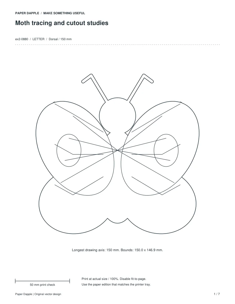 Preview of Moth tracing and cutout studies