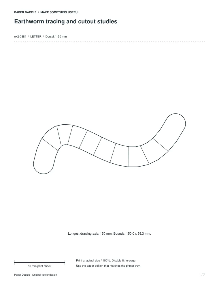 Preview of Earthworm tracing and cutout studies
