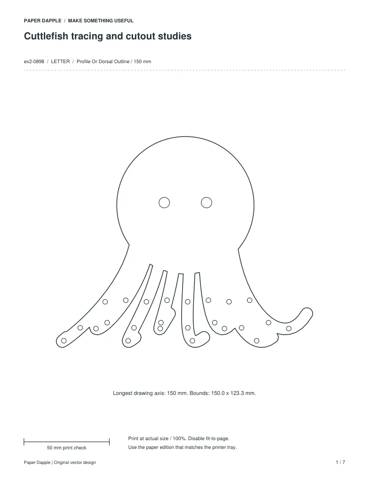 Preview of Cuttlefish tracing and cutout studies