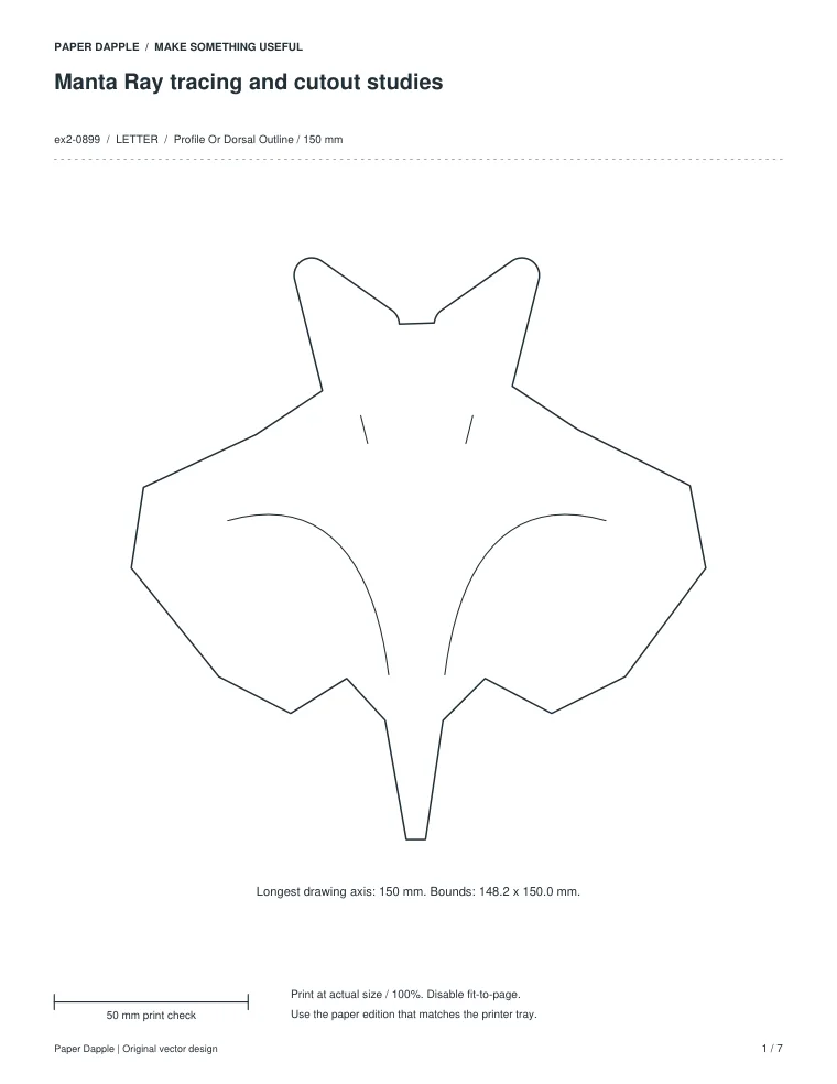 Preview of Manta Ray tracing and cutout studies