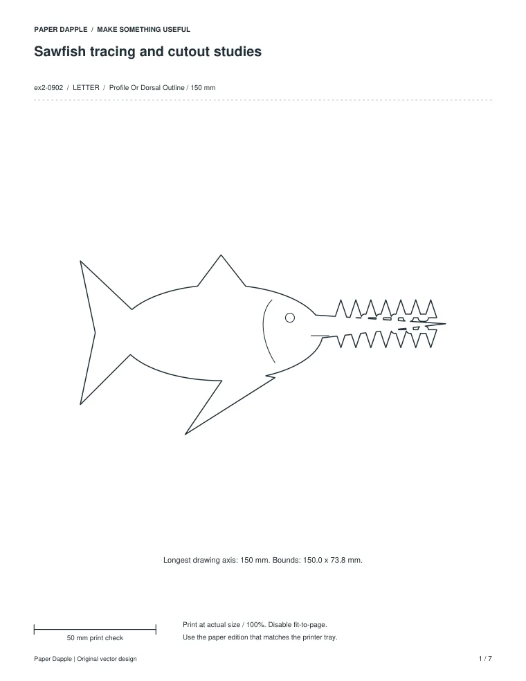 Preview of Sawfish tracing and cutout studies