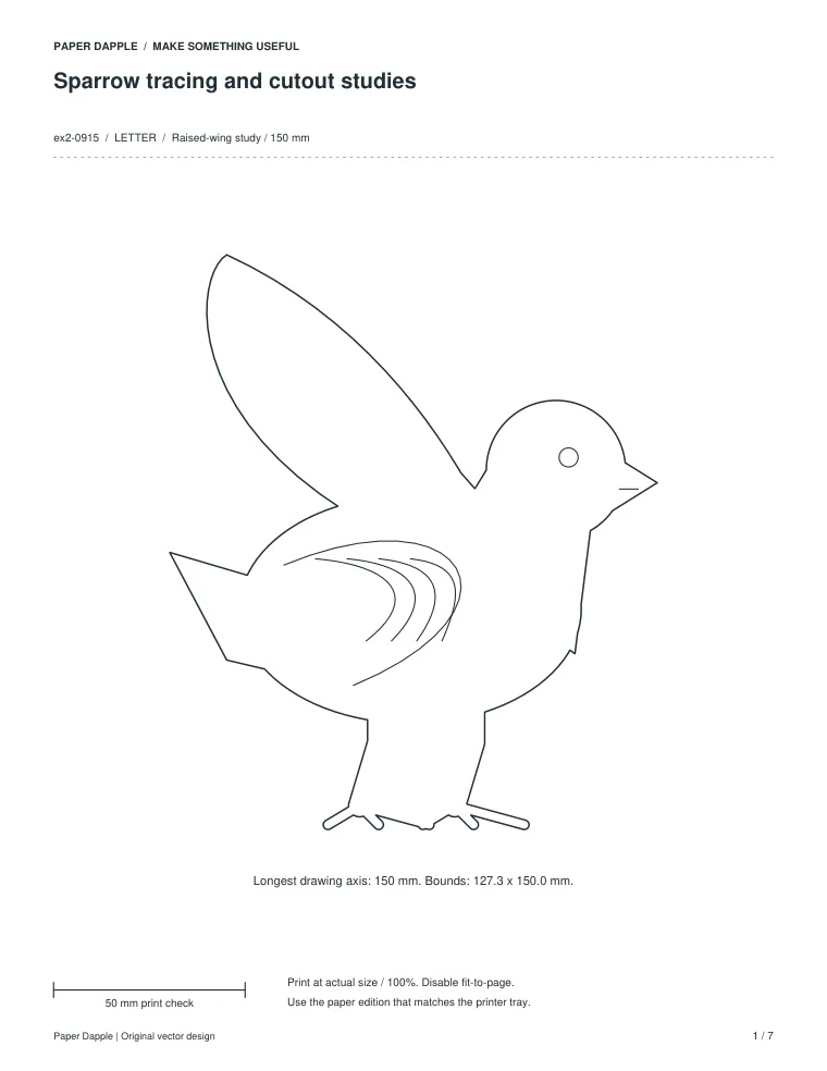 Preview of Sparrow tracing and cutout studies