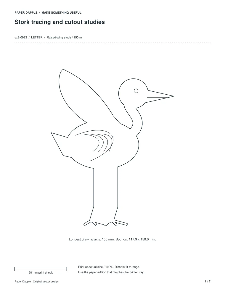 Preview of Stork tracing and cutout studies