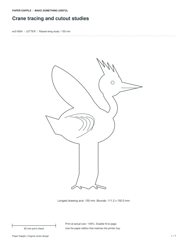 Preview of Crane tracing and cutout studies