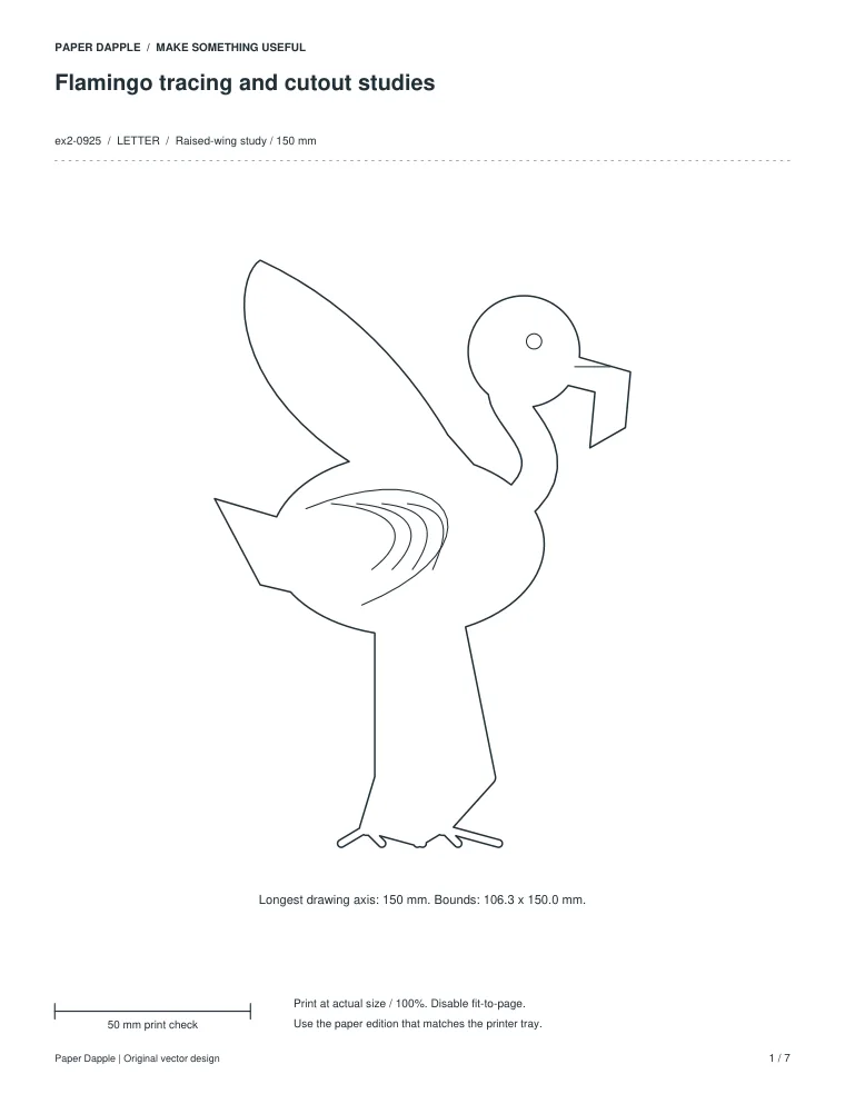 Preview of Flamingo tracing and cutout studies