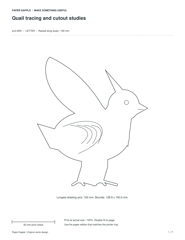 Preview of Quail tracing and cutout studies