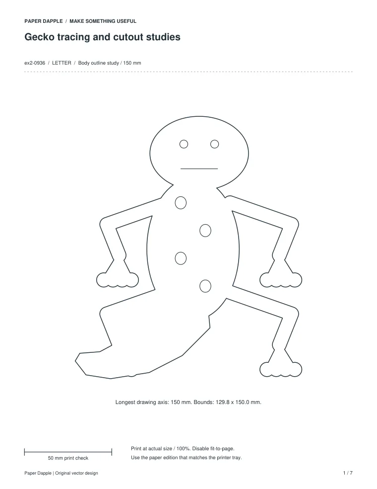 Preview of Gecko tracing and cutout studies