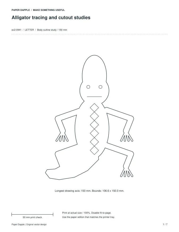 Preview of Alligator tracing and cutout studies