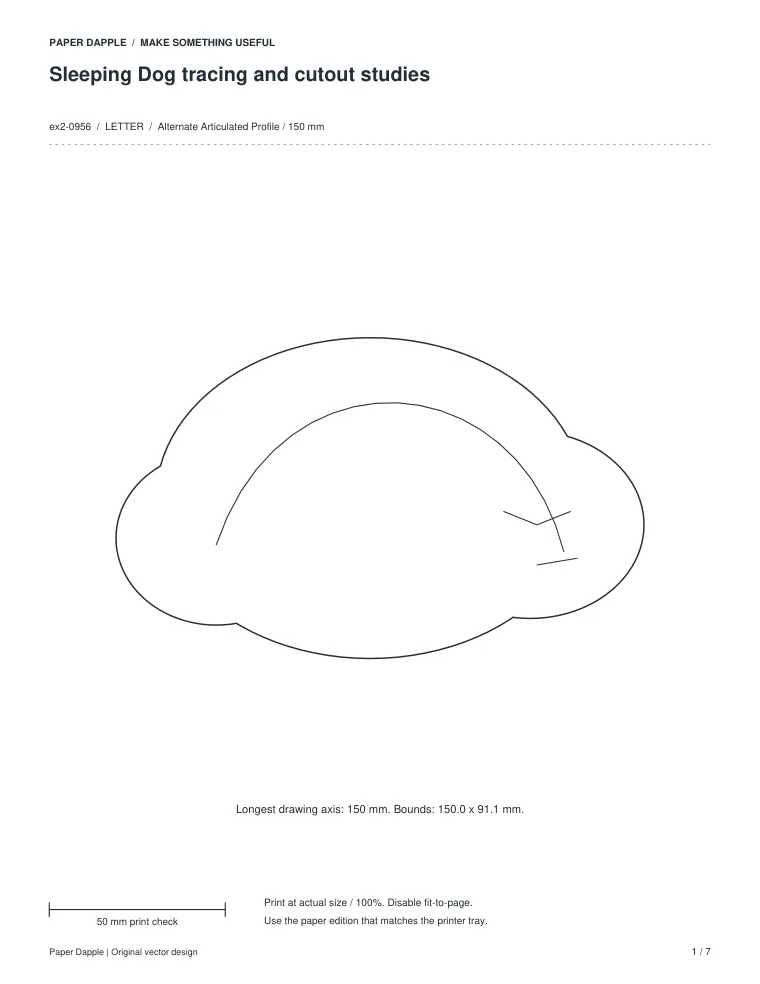Preview of Sleeping Dog tracing and cutout studies