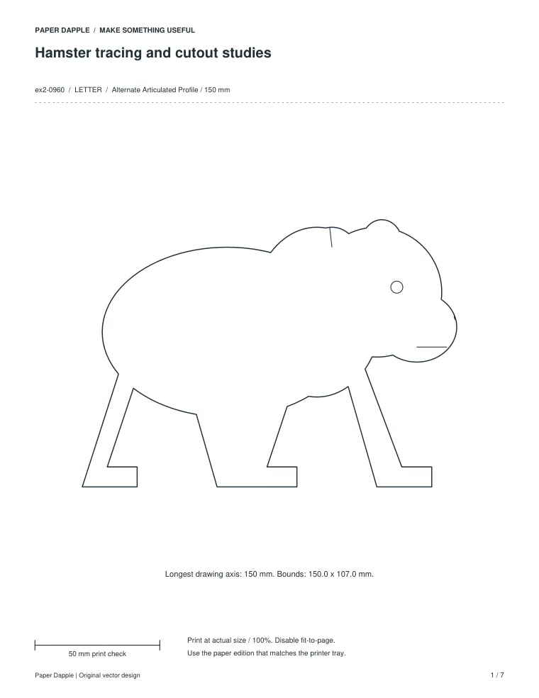 Preview of Hamster tracing and cutout studies