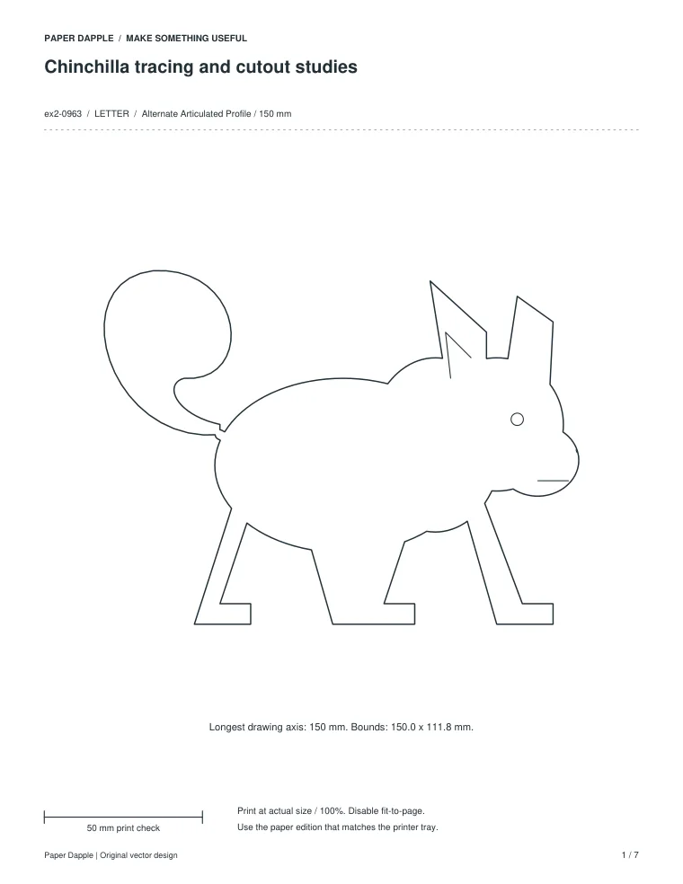 Preview of Chinchilla tracing and cutout studies