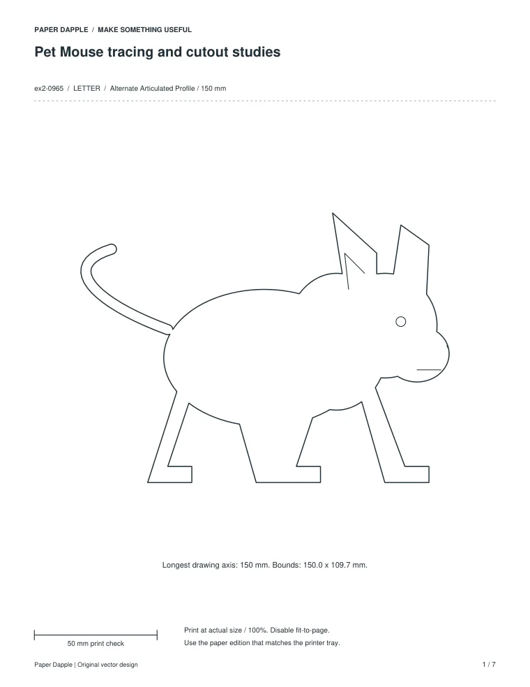 Preview of Pet Mouse tracing and cutout studies