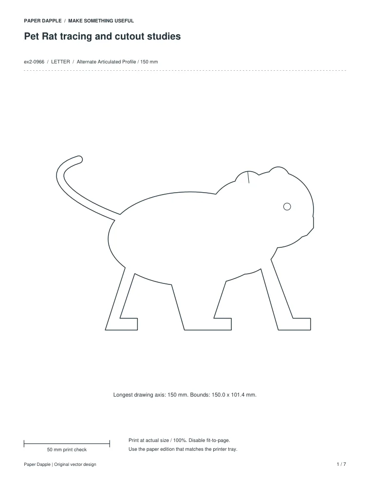 Preview of Pet Rat tracing and cutout studies