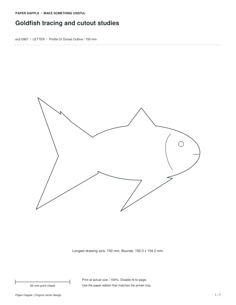 Preview of Goldfish tracing and cutout studies