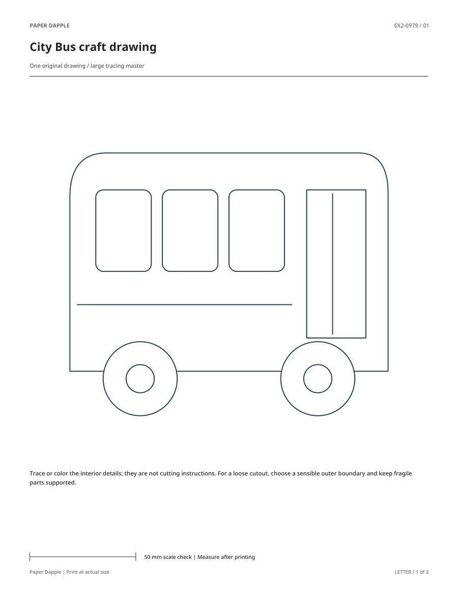 Preview of City Bus craft drawing