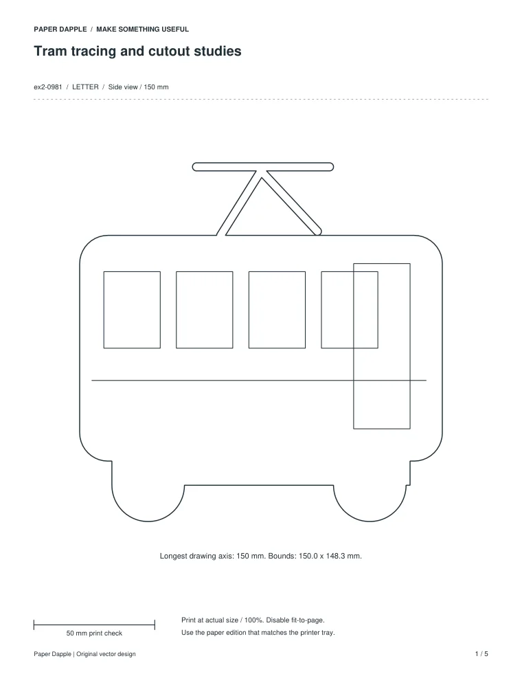 Preview of Tram tracing and cutout studies