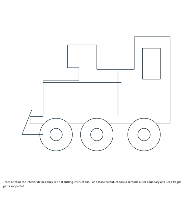Preview of Train Engine craft drawing