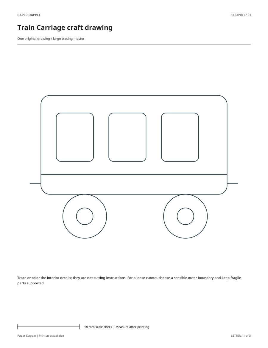 Preview of Train Carriage craft drawing