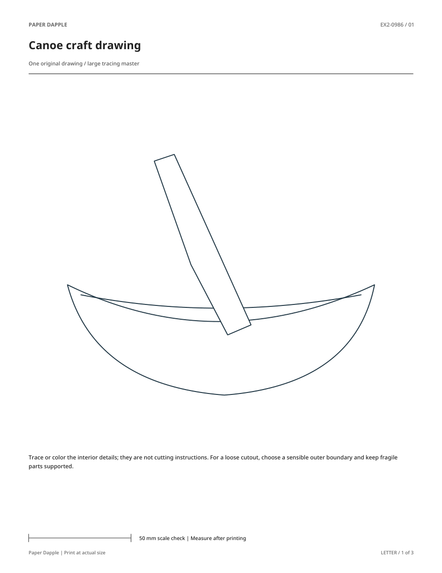 Preview of Canoe craft drawing
