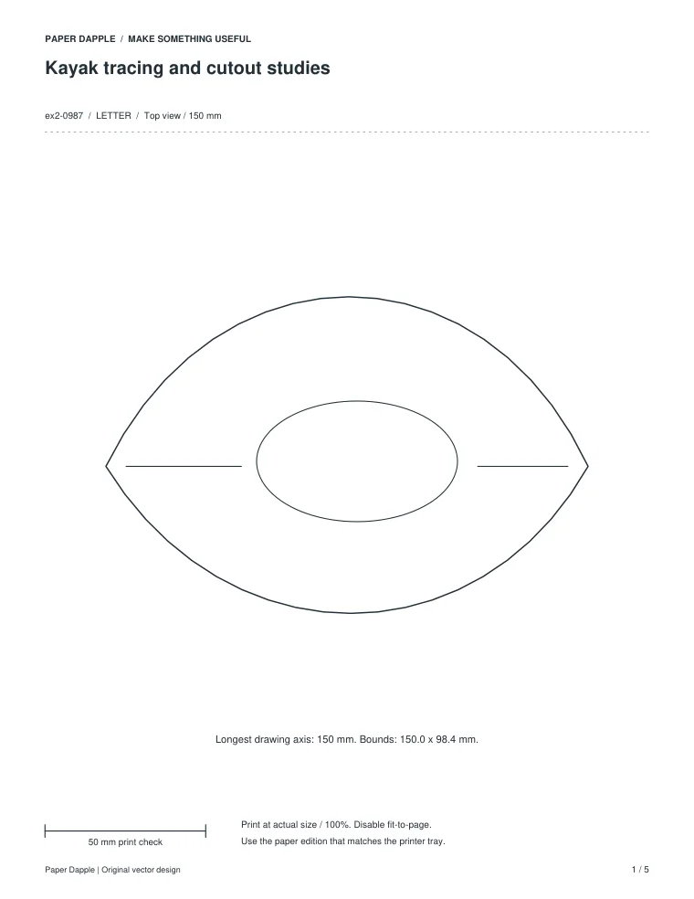 Preview of Kayak tracing and cutout studies