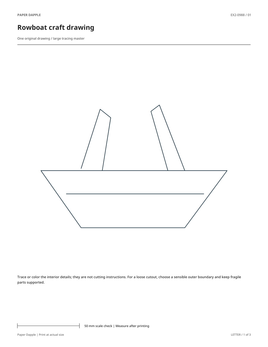 Preview of Rowboat craft drawing