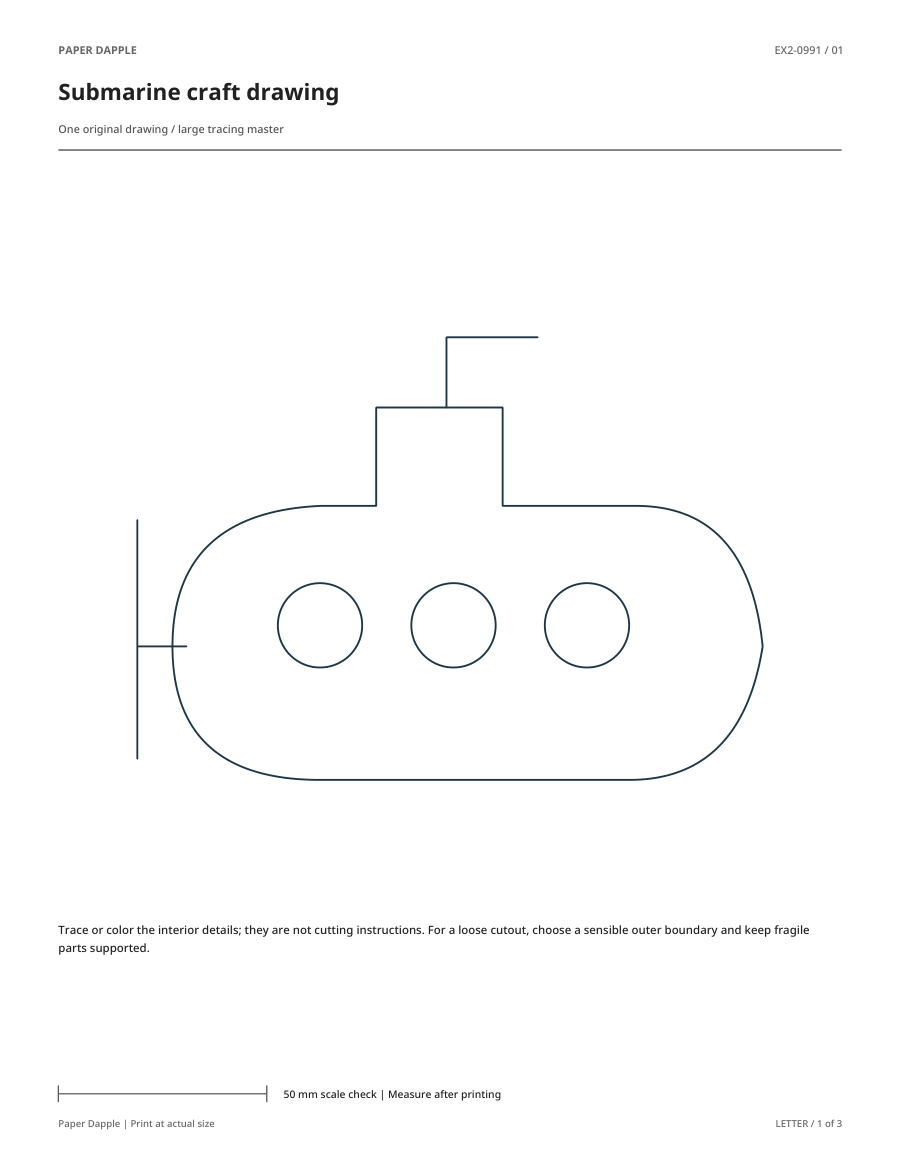 Preview of Submarine craft drawing