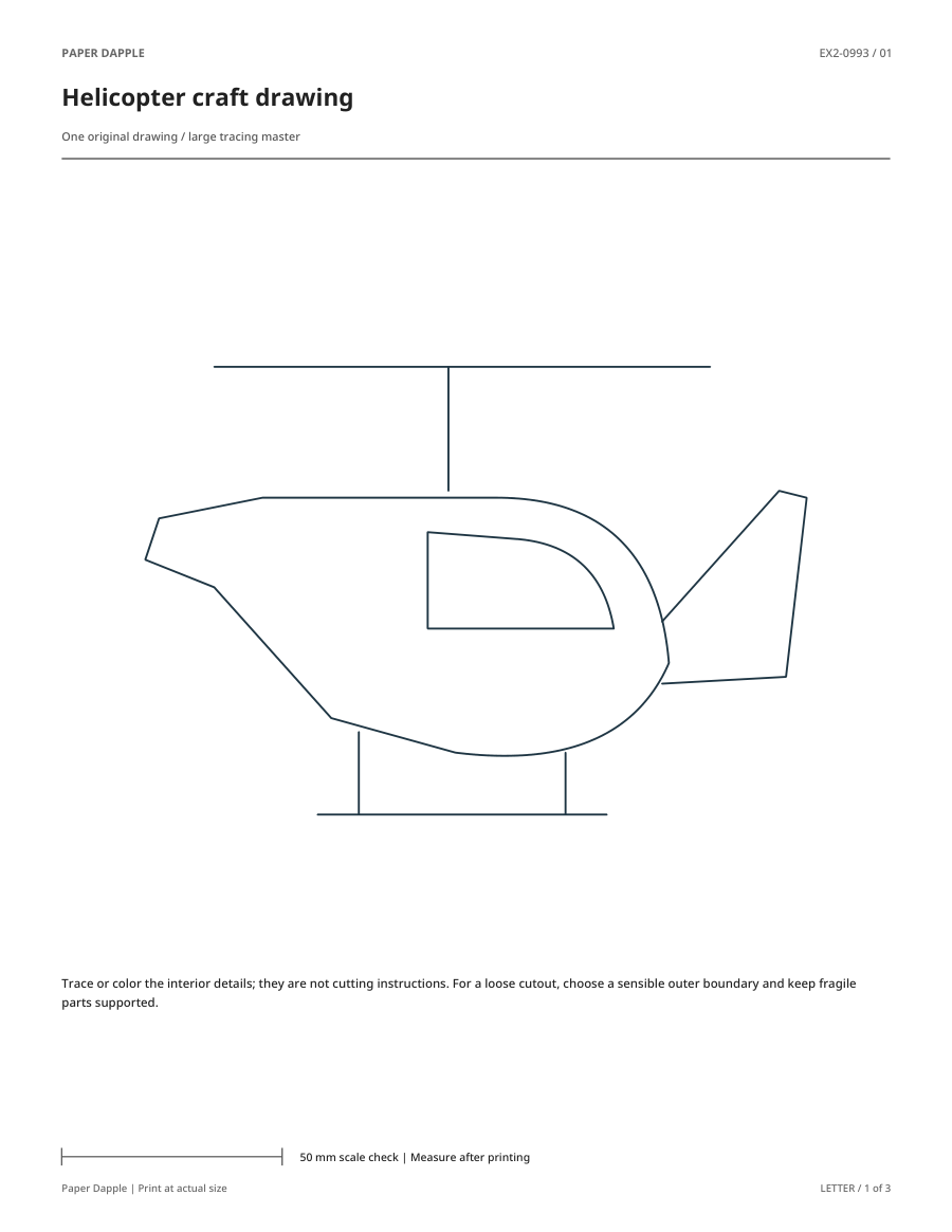 Preview of Helicopter craft drawing
