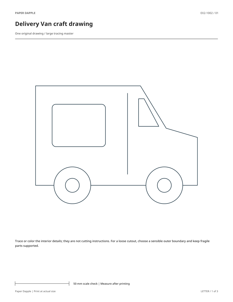 Preview of Delivery Van craft drawing