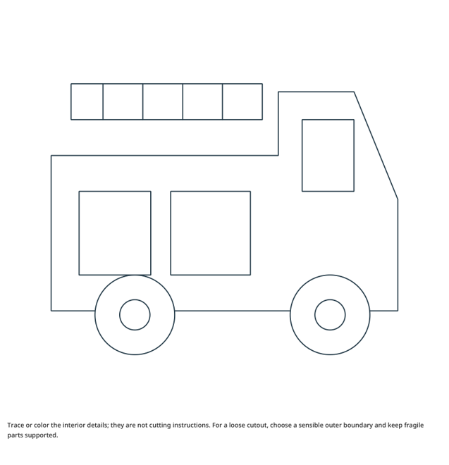 Preview of Fire Engine craft drawing