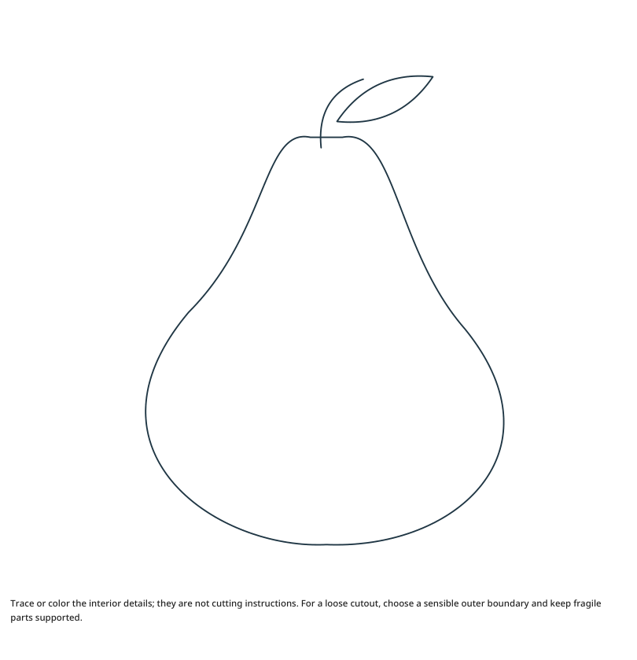 Preview of Pear craft drawing