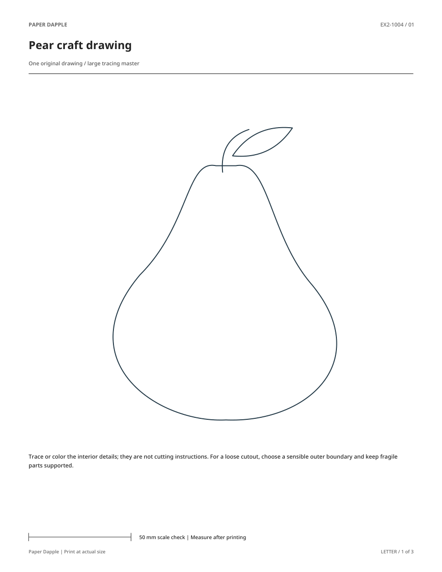 Preview of Pear craft drawing