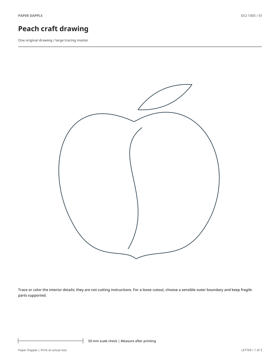 Preview of Peach craft drawing