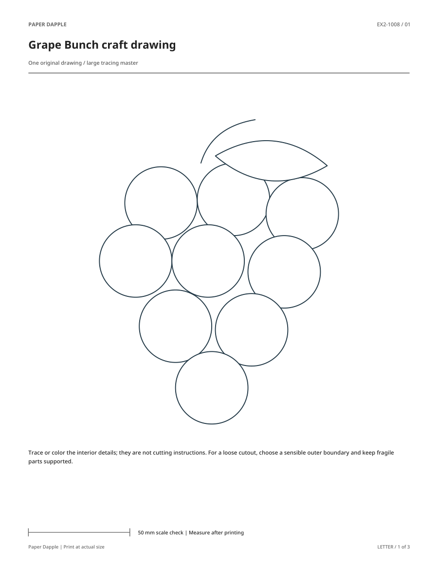 Preview of Grape Bunch craft drawing