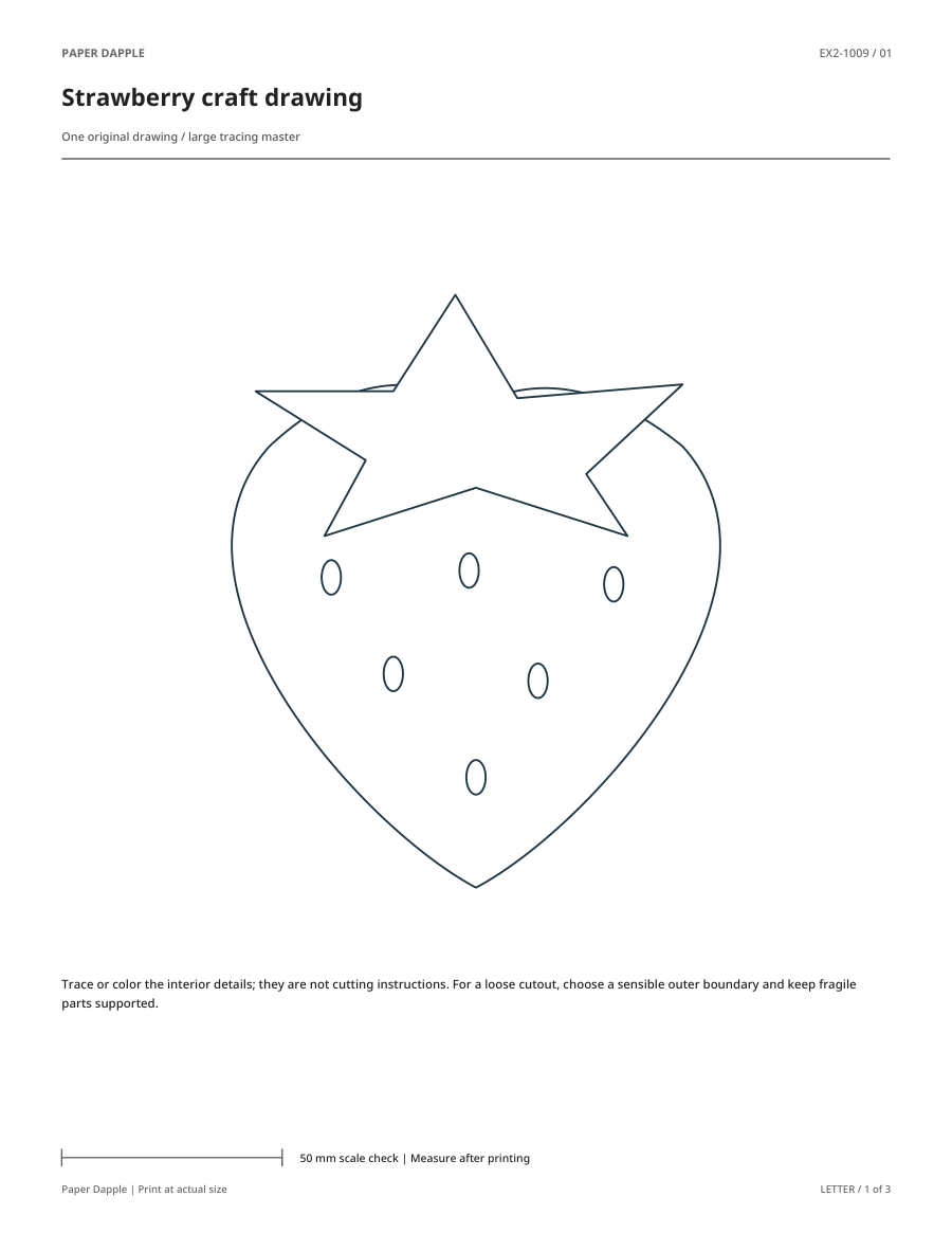 Preview of Strawberry craft drawing