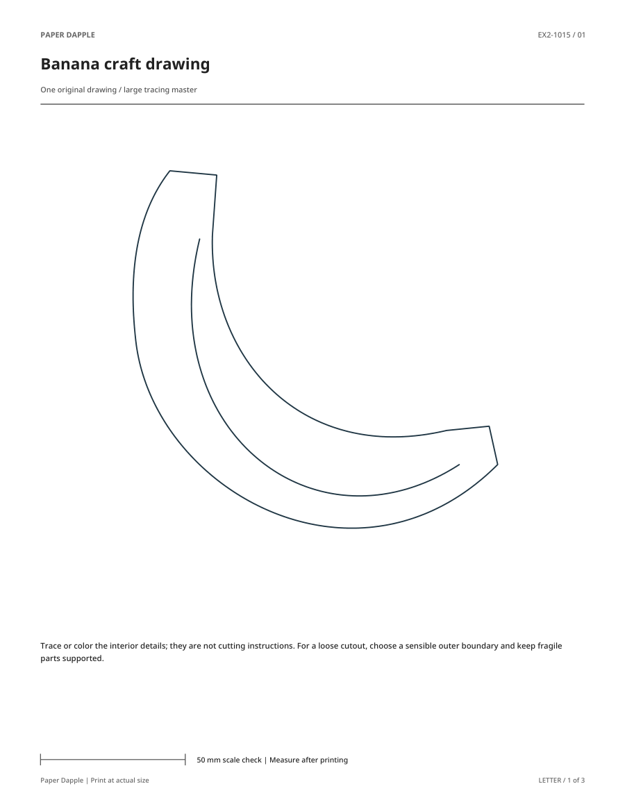 Preview of Banana craft drawing