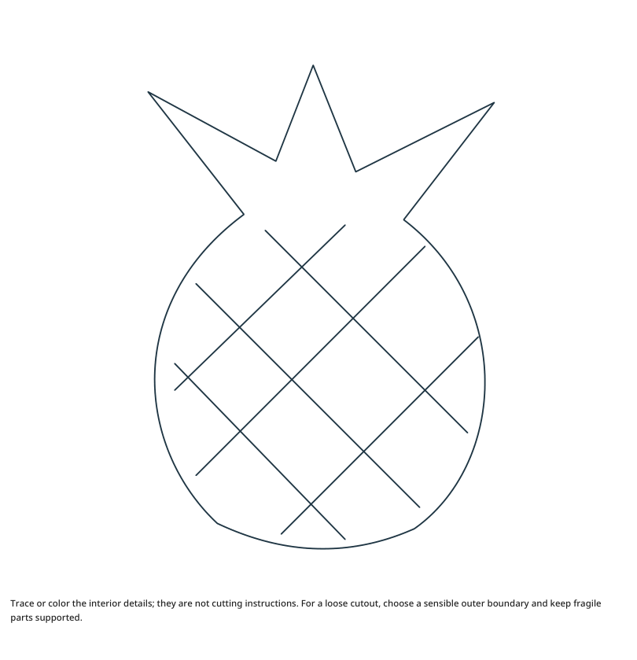 Preview of Pineapple craft drawing