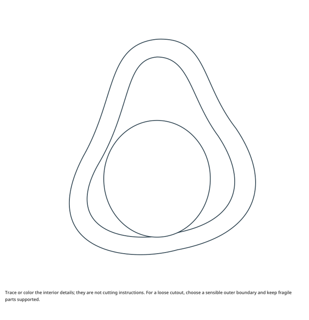 Preview of Avocado craft drawing