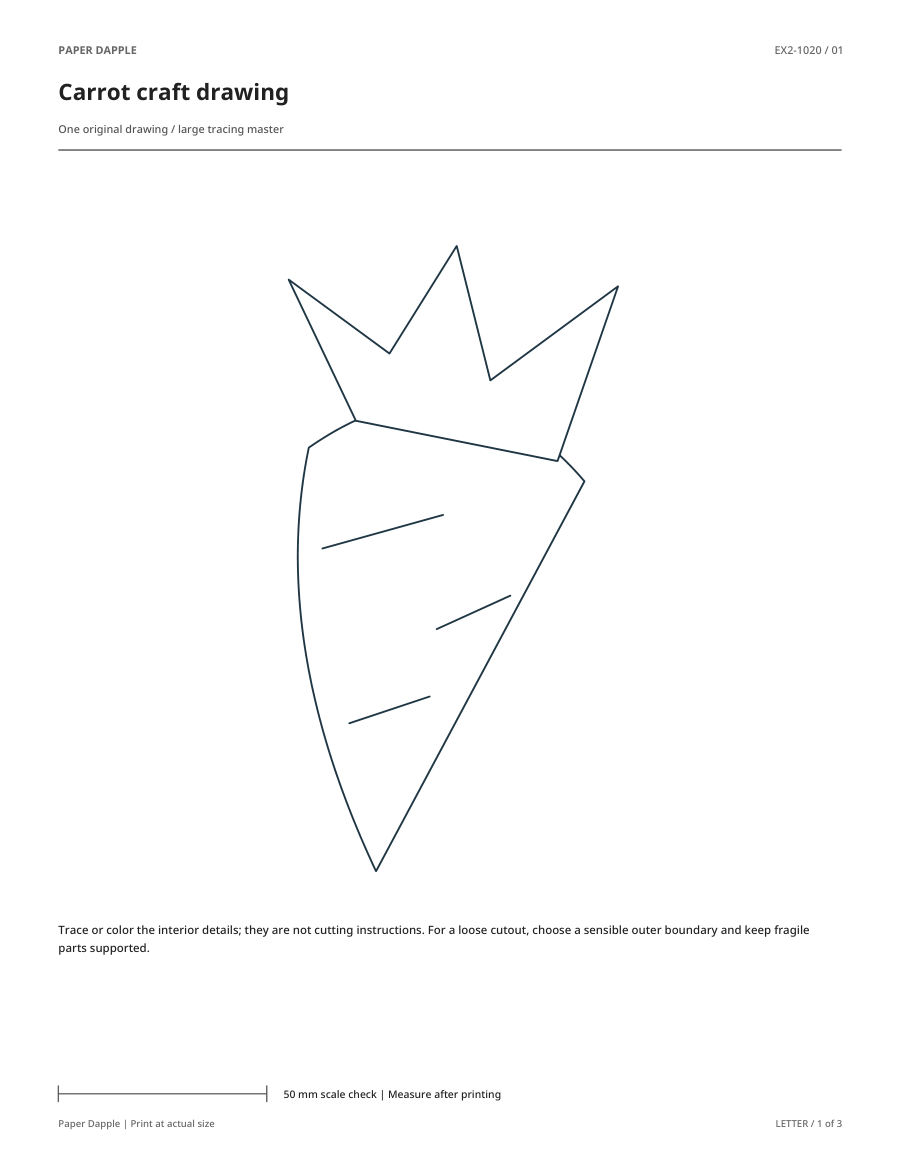 Preview of Carrot craft drawing